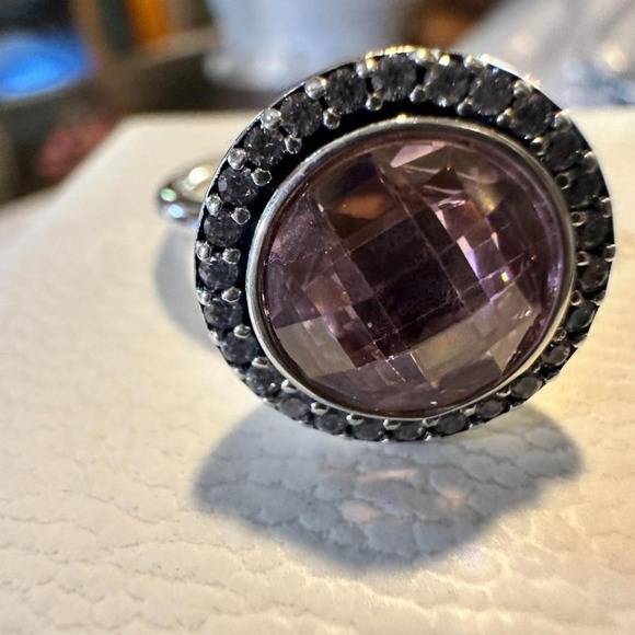 AUTHENTIC PANDORA BRILLIANT LEGACY PINK CZ RING 190904 SIZE 7 (54) - Picture 2 of 8